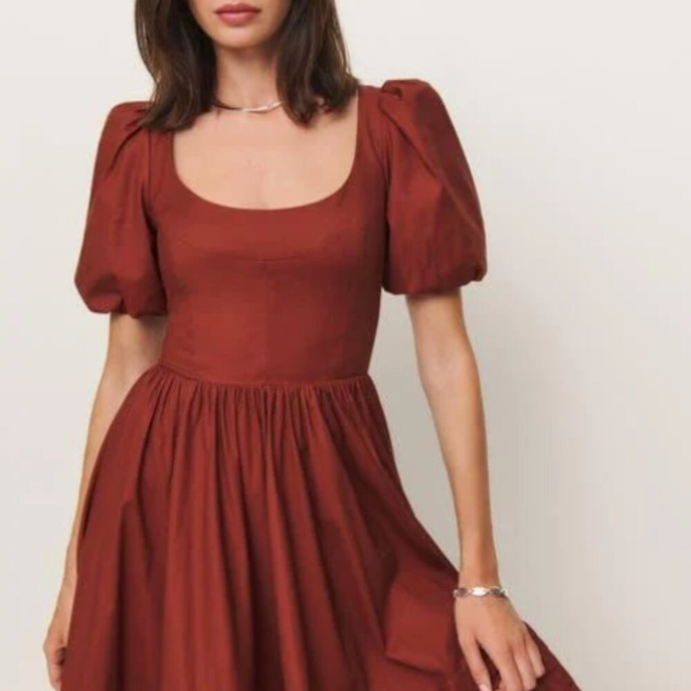 Reformation Everlyn Dress in Red